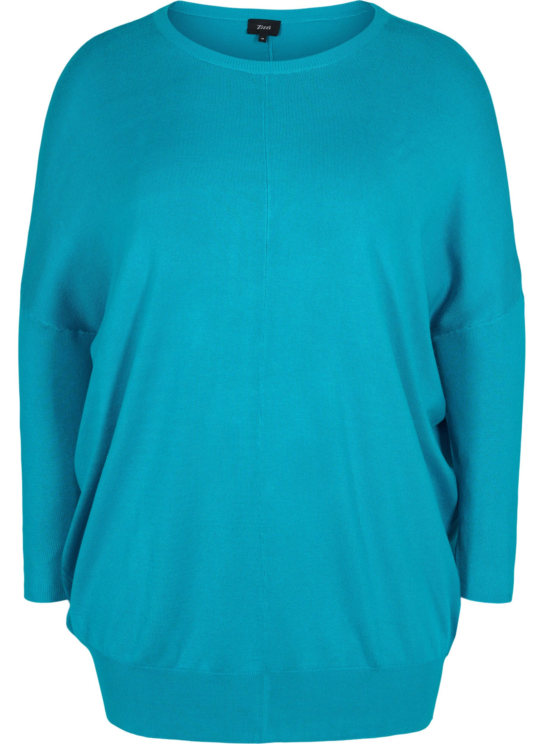 Zizzi Neuletunika viskoosisekoitteesta, Capri Breeze, Packshot image number 0