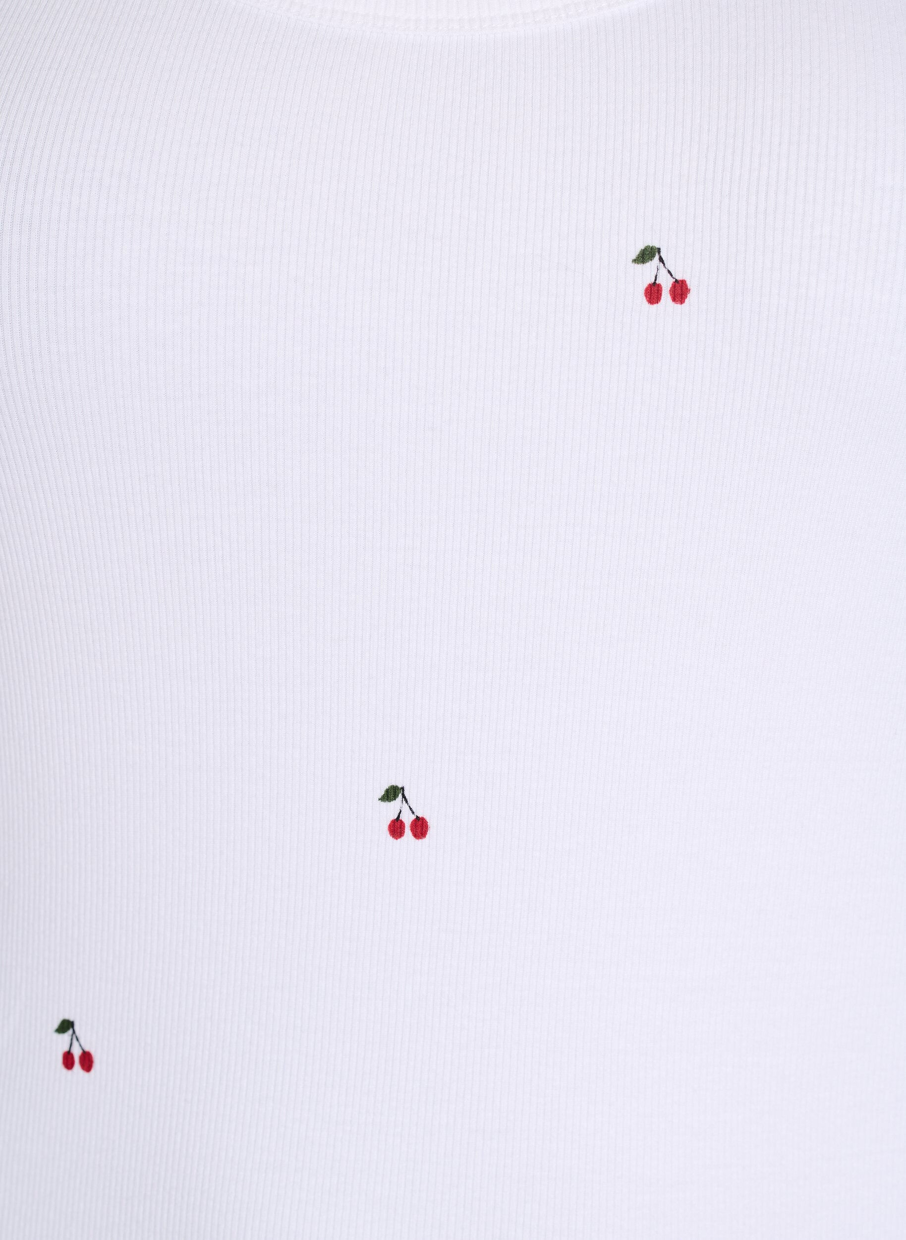 Zizzi Tyk&ouml;istuva kuvioitu yl&auml;osa, Valkoinen, Packshot image number 2