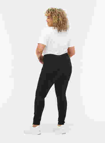 Korkeavyötäröiset super slim Amy-farkut, Black, Model image number 1