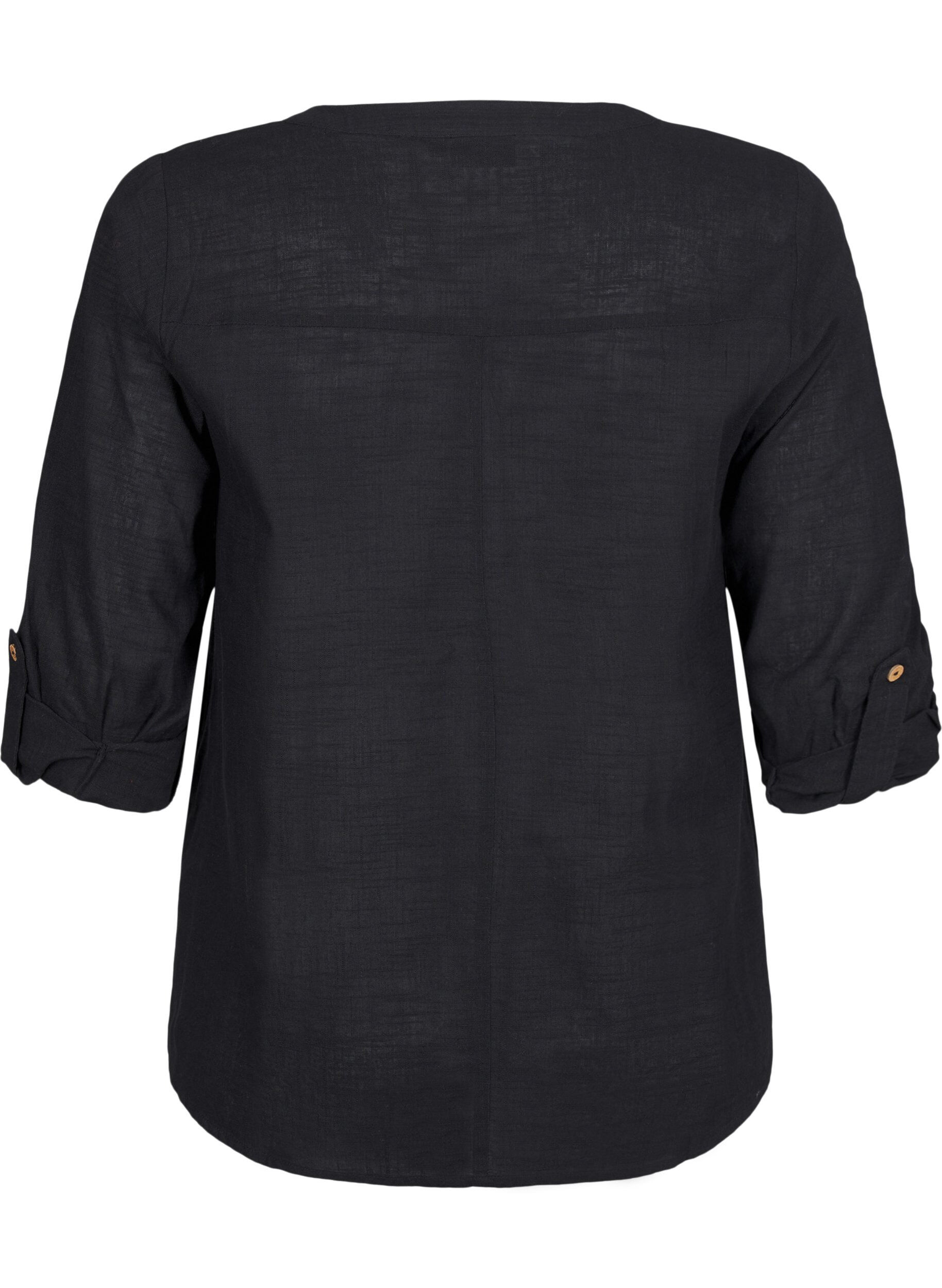 ZizziPuuvillainen puseropaita v-kaula-aukolla, Musta, Packshot image number 1