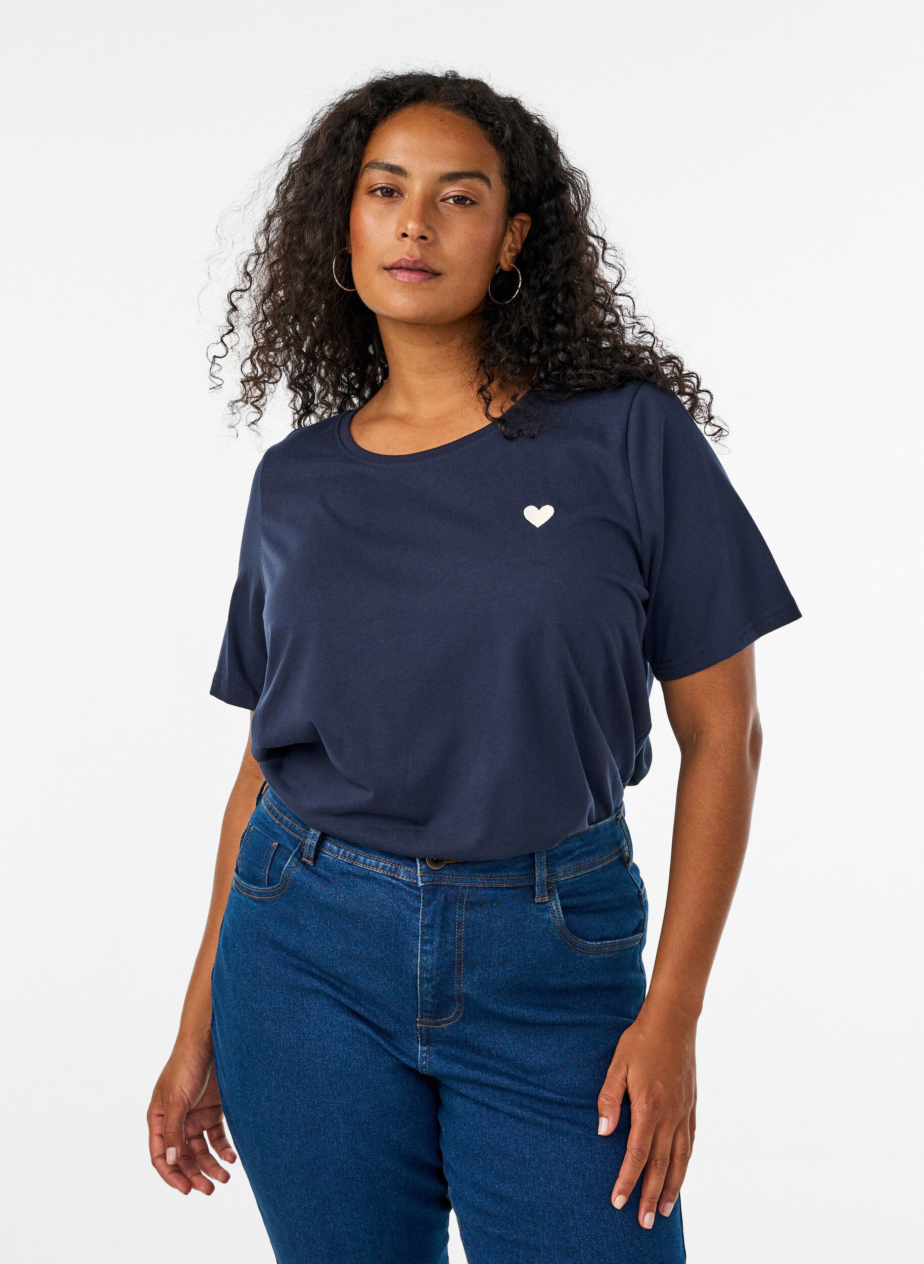 T-paita printill&auml;, Sininen, Model