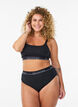 Puuvillaiset alushousut normaalilla vy&ouml;t&auml;r&ouml;ll&auml;, Musta, Model image number 0