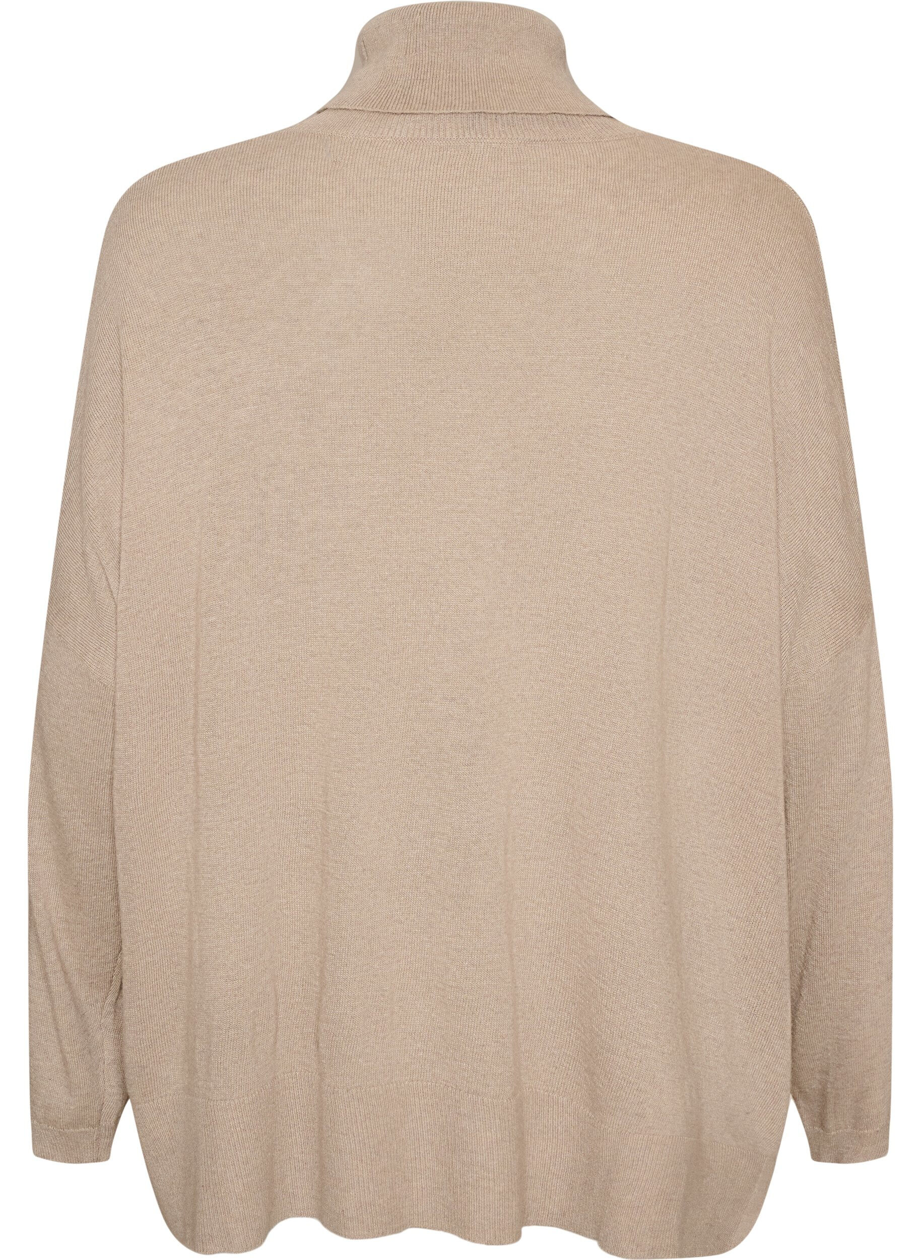 ZizziV&auml;lj&auml; pooloneulepusero, Beige, Packshot image number 1