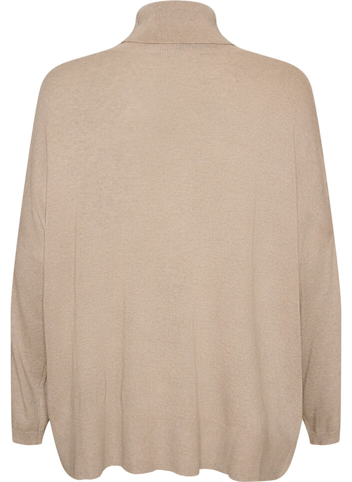 V&auml;lj&auml; pooloneulepusero, Beige, Packshot image number 1