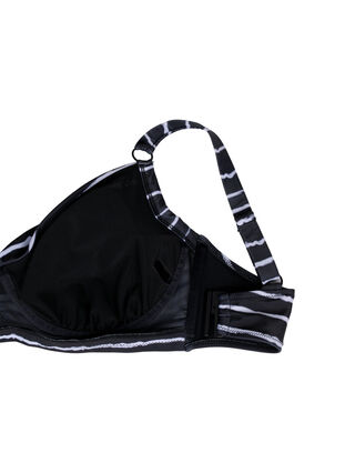 Bikiniliivi kuviolla ja kaarituella, Black White Stripe, Packshot image number 3