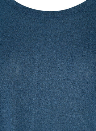 Yksivärinen pusero pitkillä hihoilla , Dark Blue, Packshot image number 2