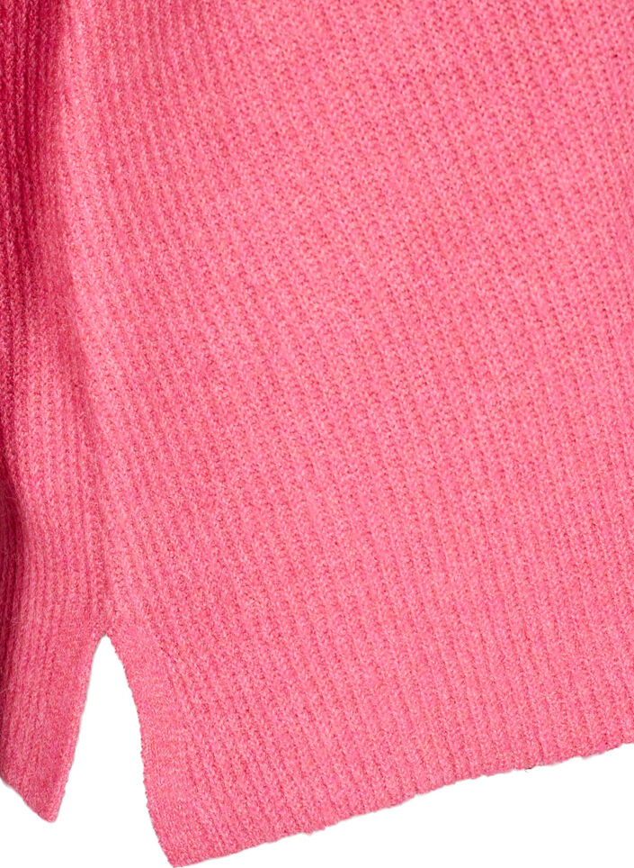 Neulepusero v-pääntiellä ja pitkät hihat, Bubblegum Wh. Mel., Packshot image number 3