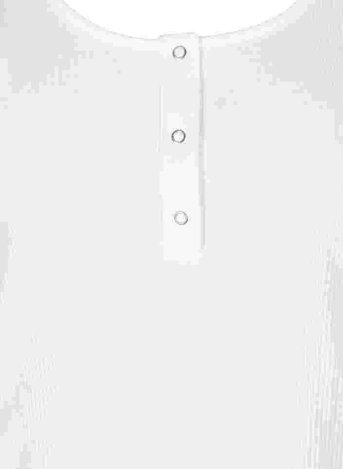 Toppi ribbimateriaalista pyöreällä pääntiellä, Bright White, Packshot image number 2