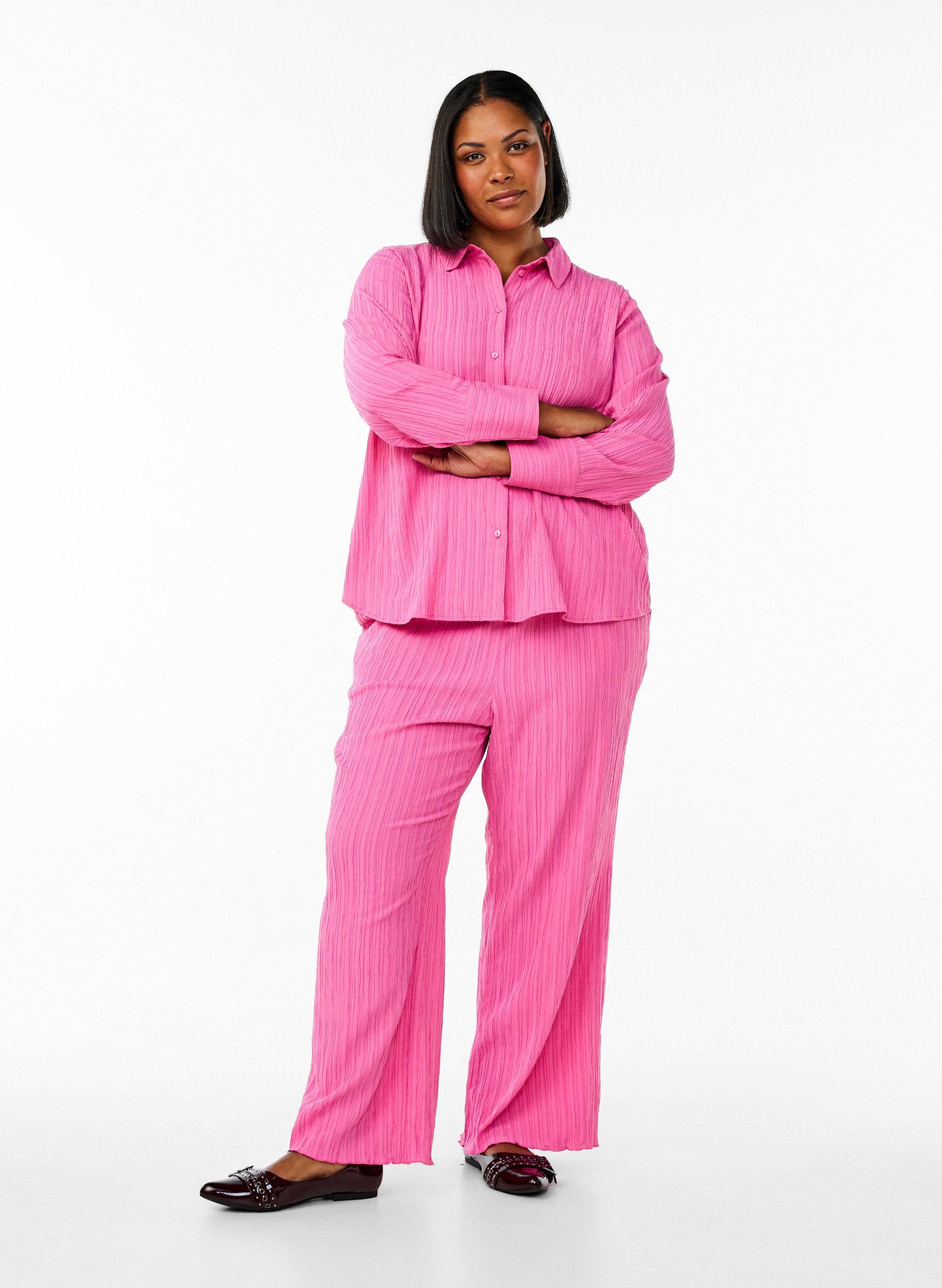 Zizzi FLASH - Paita tekstuurilla, Vaaleanpunainen, Model image number 1