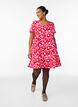 Lyhyt a-linjainen mekko kukkakuviolla, Punainen, Model image number 1