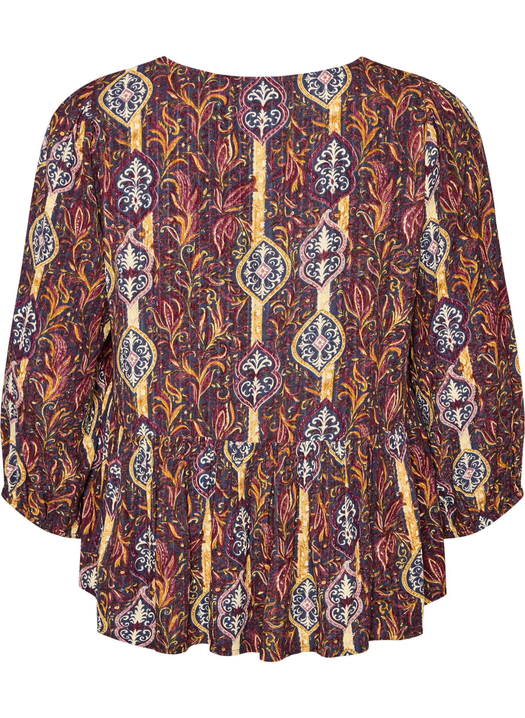 ZizziPusero paisleykuosilla ja pitsiyksityiskohdalla, Violetti, Packshot image number 1