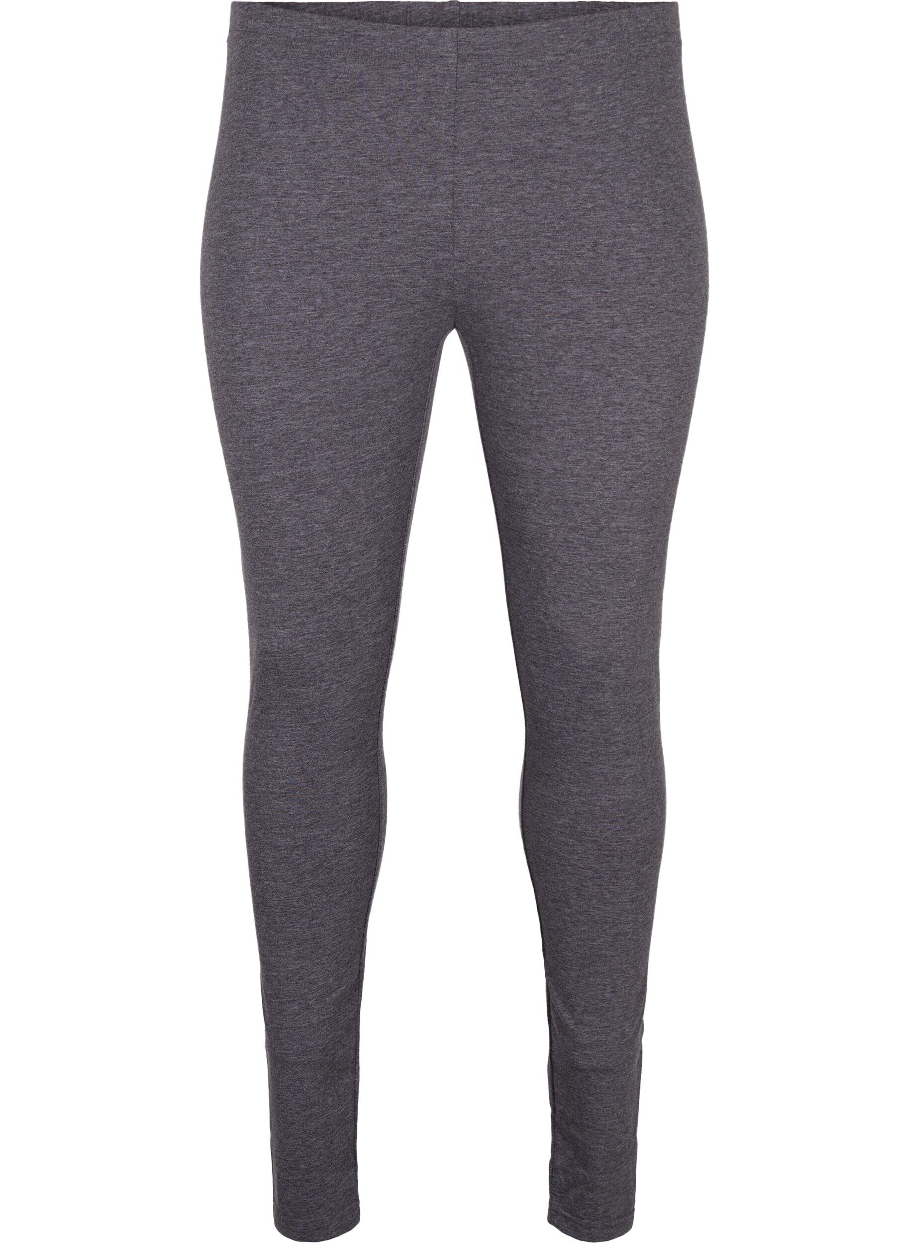 Zizzi Harmaat meleeratut leggingsit, Dark Grey Melange, Packshot image number 0