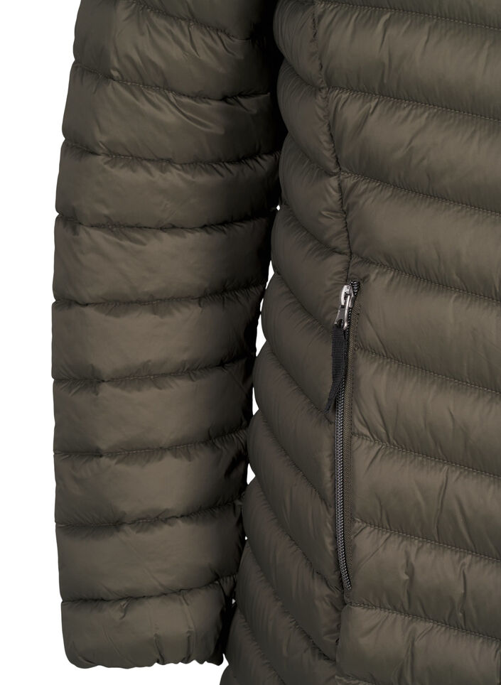 Kevyt takki, jossa on taskut ja irrotettava huppu, Vihreä, Packshot image number 3