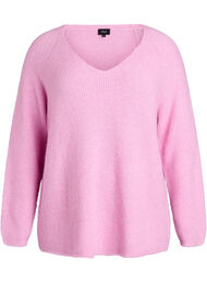 Neulepusero v-pääntiellä ja raglanhihoilla, Vaaleanpunainen