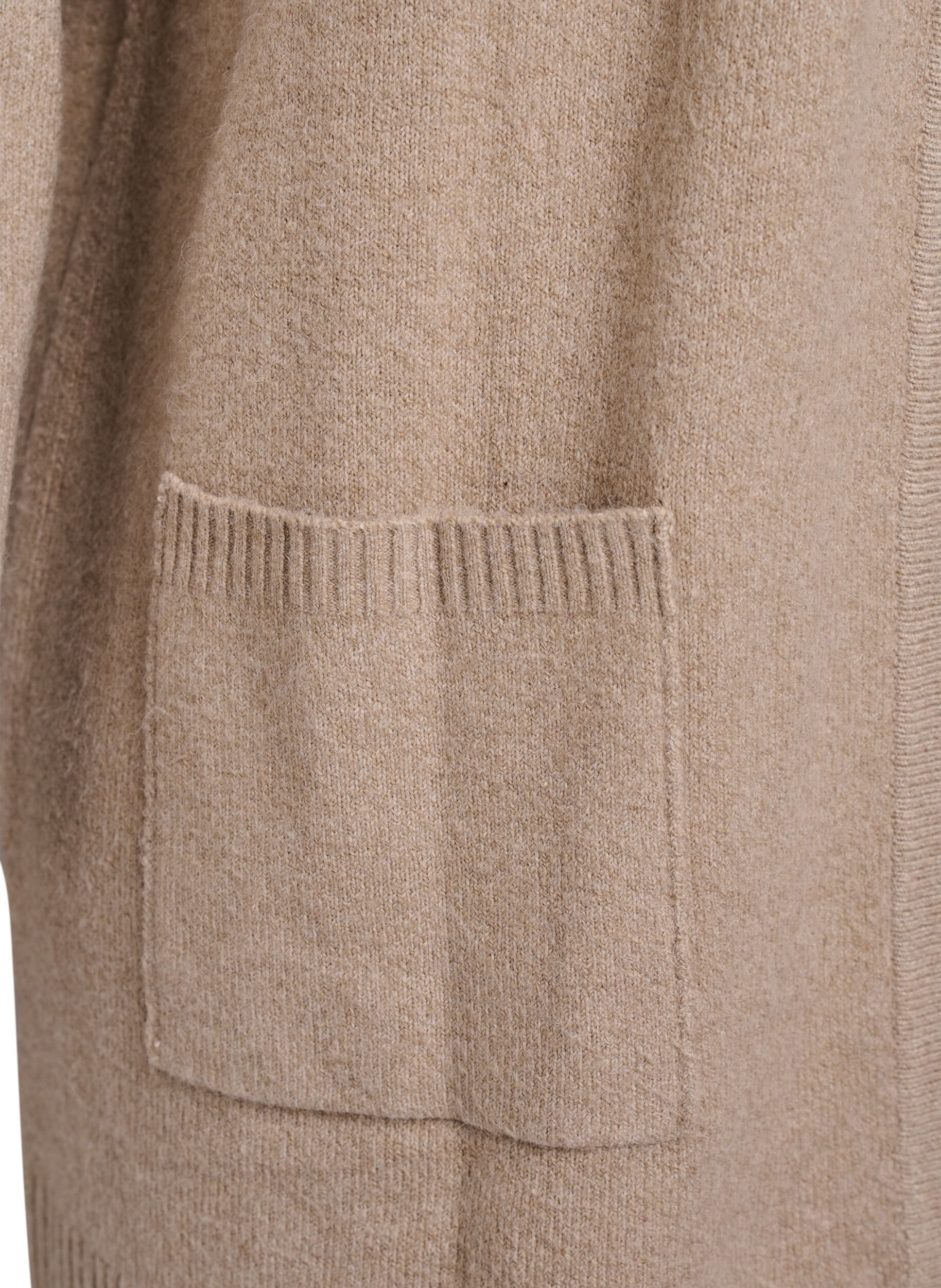 ZizziJoustinneuletakki taskuilla, Beige, Packshot image number 3