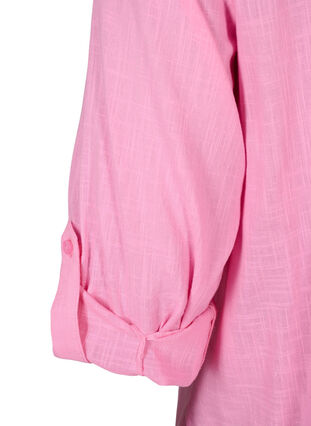 Puuvillainen paitapusero V-kaula-aukolla, Rosebloom, Packshot image number 3