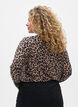 Pitk&auml;hihainen pusero leopardikuosilla, Ruskea, Model image number 2