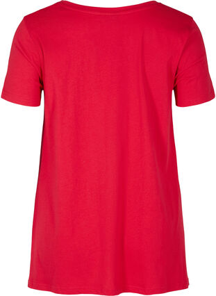 Lyhythihainen a-mallinen t-paita puuvillasta, Lipstick Red HEART, Packshot image number 1