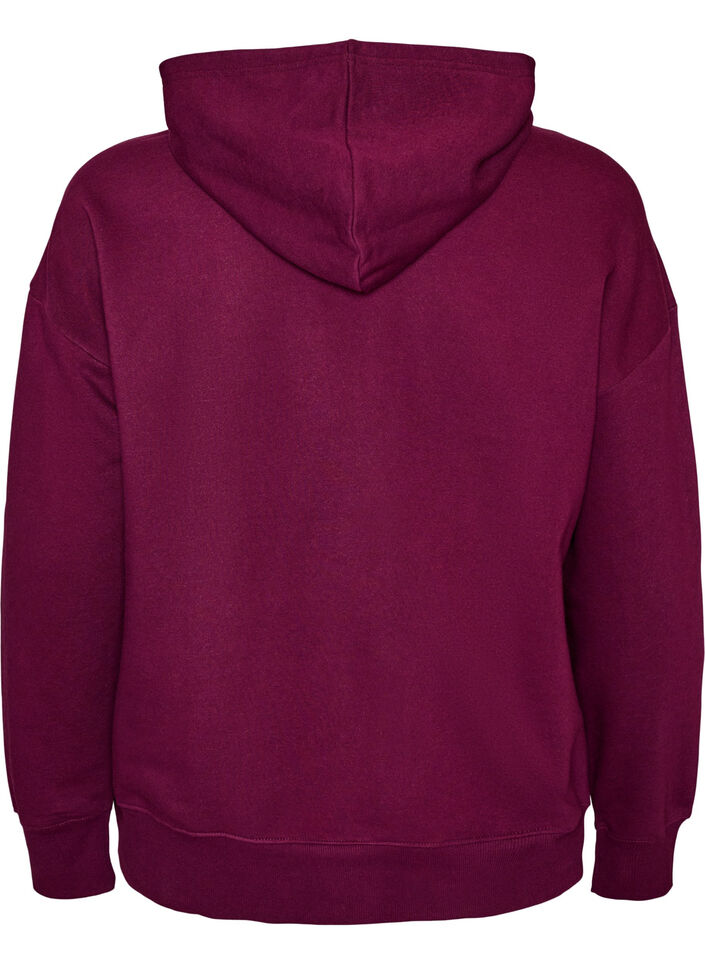 Huppari rintaprintill&auml;, Violetti, Packshot image number 1