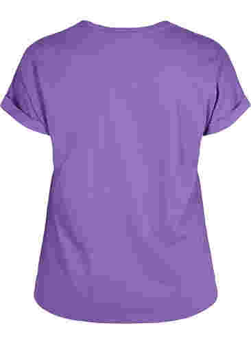 Lyhythihainen t-paita puuvillasekoitteesta, Deep Lavender, Packshot image number 1