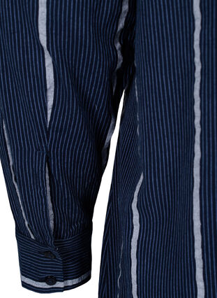 Pitkä raidallinen paitamekko puuvillasta , N.Sky w.White Stripe, Packshot image number 3