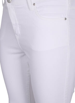Korkeavyötäröiset super slim Amy-farkut, White, Packshot image number 2