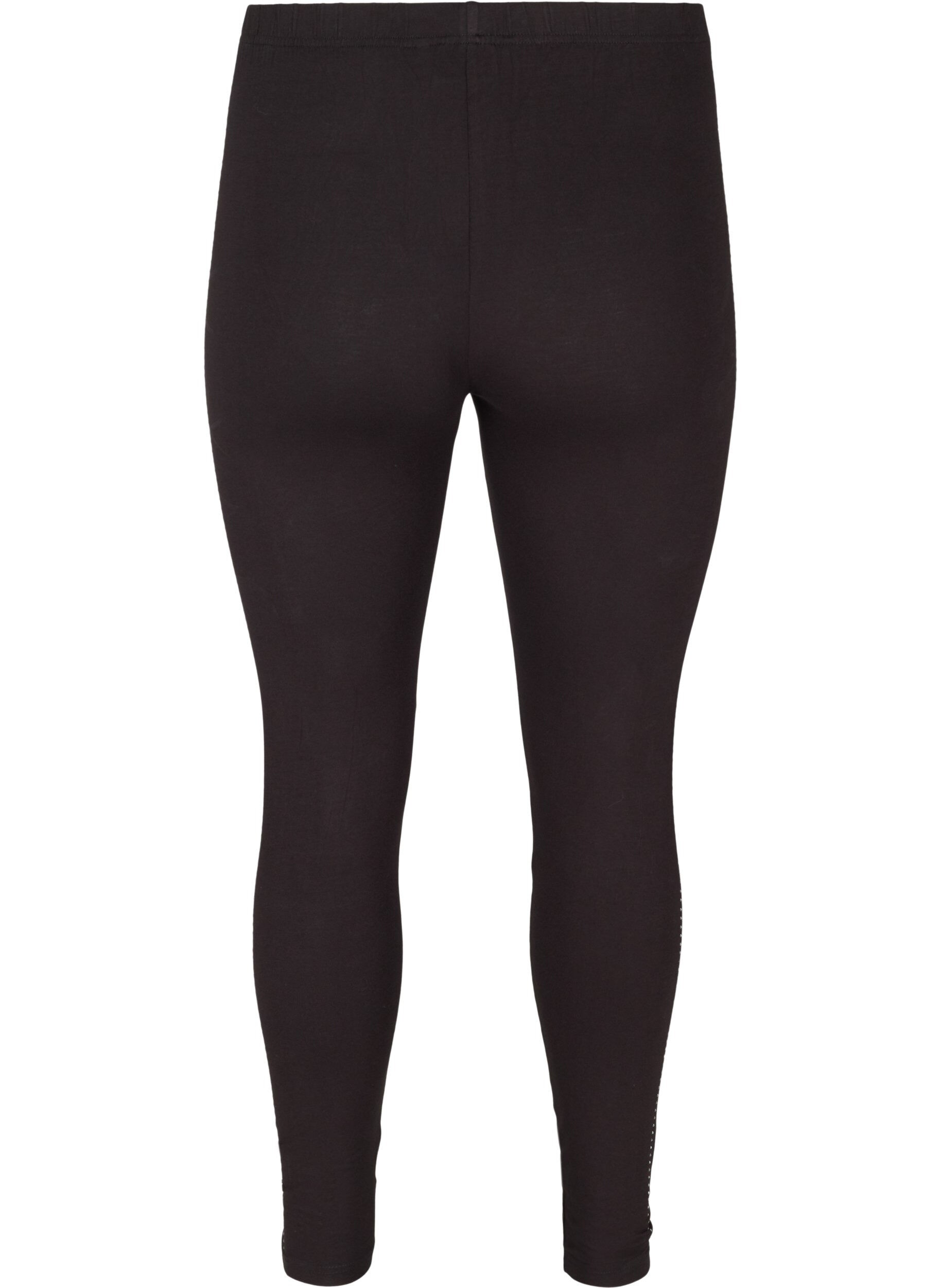 ZizziViskoosileggingsit koristekivill&auml;, Black, Packshot image number 1