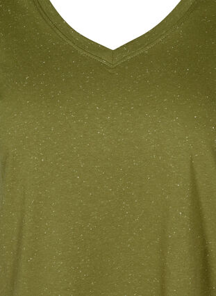 T-paita v-aukolla, Green, Packshot image number 2