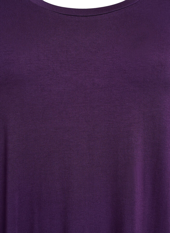 Viscose-yöpaita pitsiyksityiskohdilla, Violetti, Packshot image number 2