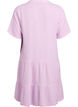 Lyhyt A-linjainen mekko puuvillamusliinista, Violetti, Packshot image number 1