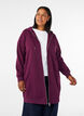 Pitk&auml; huppari vetoketjulla ja taskuilla, Violetti, Model image number 0