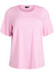 T-paita TENCEL&trade; Lyocellista ja raidoilla, Vaaleanpunainen, Packshot image number 0