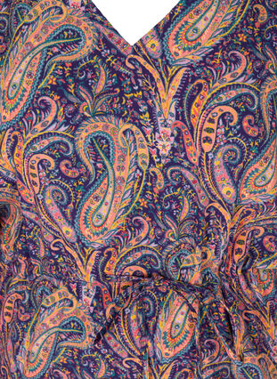 Viskoosista valmistettu kaftan-mekko paisley-kuosilla, Paisley AOP, Packshot image number 2