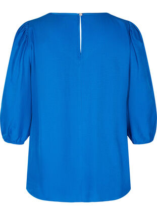 A-mallinen pusero v-aukolla ja 3/4-hihoilla , Princess Blue, Packshot image number 1