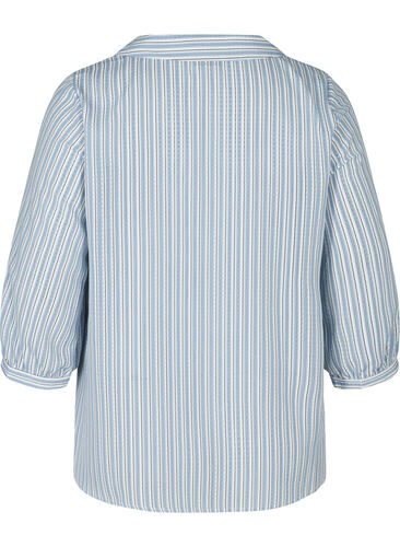 Raidallinen paitapusero suurella kauluksella , Light Blue Stripe, Packshot image number 1