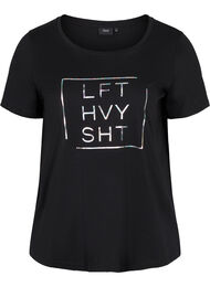 T-paita printillä treeniin , Black w. LFT, Packshot