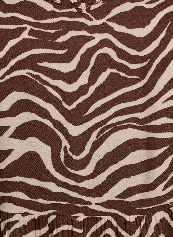 Midi-mittainen olkainmekko, jossa on smokattu selkäosa, Ruskea, Packshot image number 2