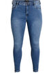 Cropped Amy -farkut vetoketjuyksityiskohdalla, Sininen, Packshot image number 0