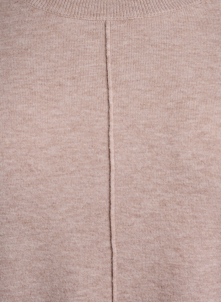 Neulepusero keskitikillä ja raglanhihoilla, Beige, Packshot image number 2