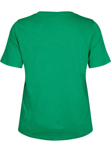 Lyhythihainen perus t-paita v-pääntiellä, Jolly Green, Packshot image number 1