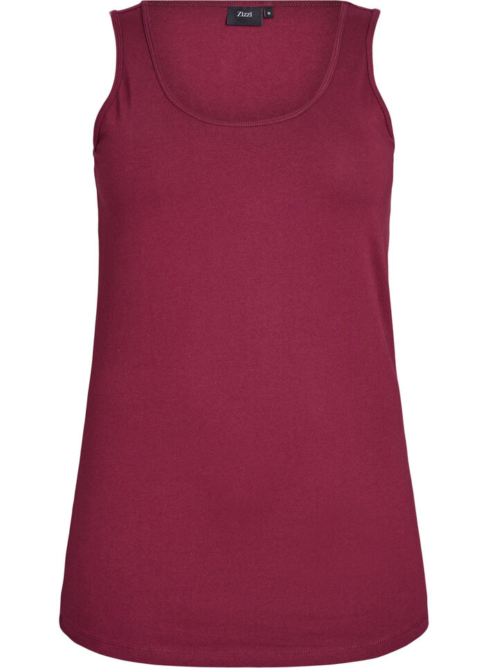 Yksiv&auml;rinen perus paita puuvillasta, Tumma Bordeaux, Packshot image number 0