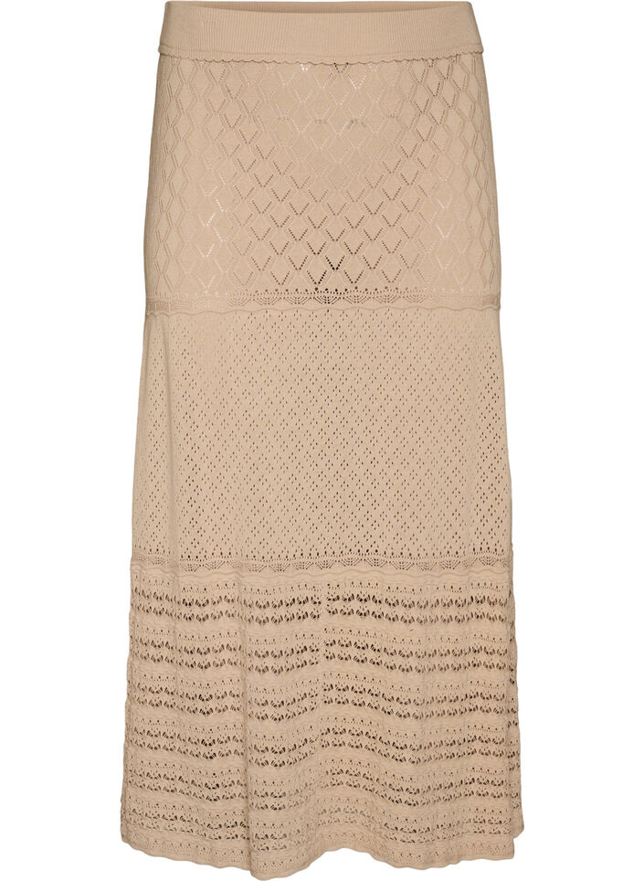 Neulehame silmukkakirjailulla, Beige, Packshot image number 0