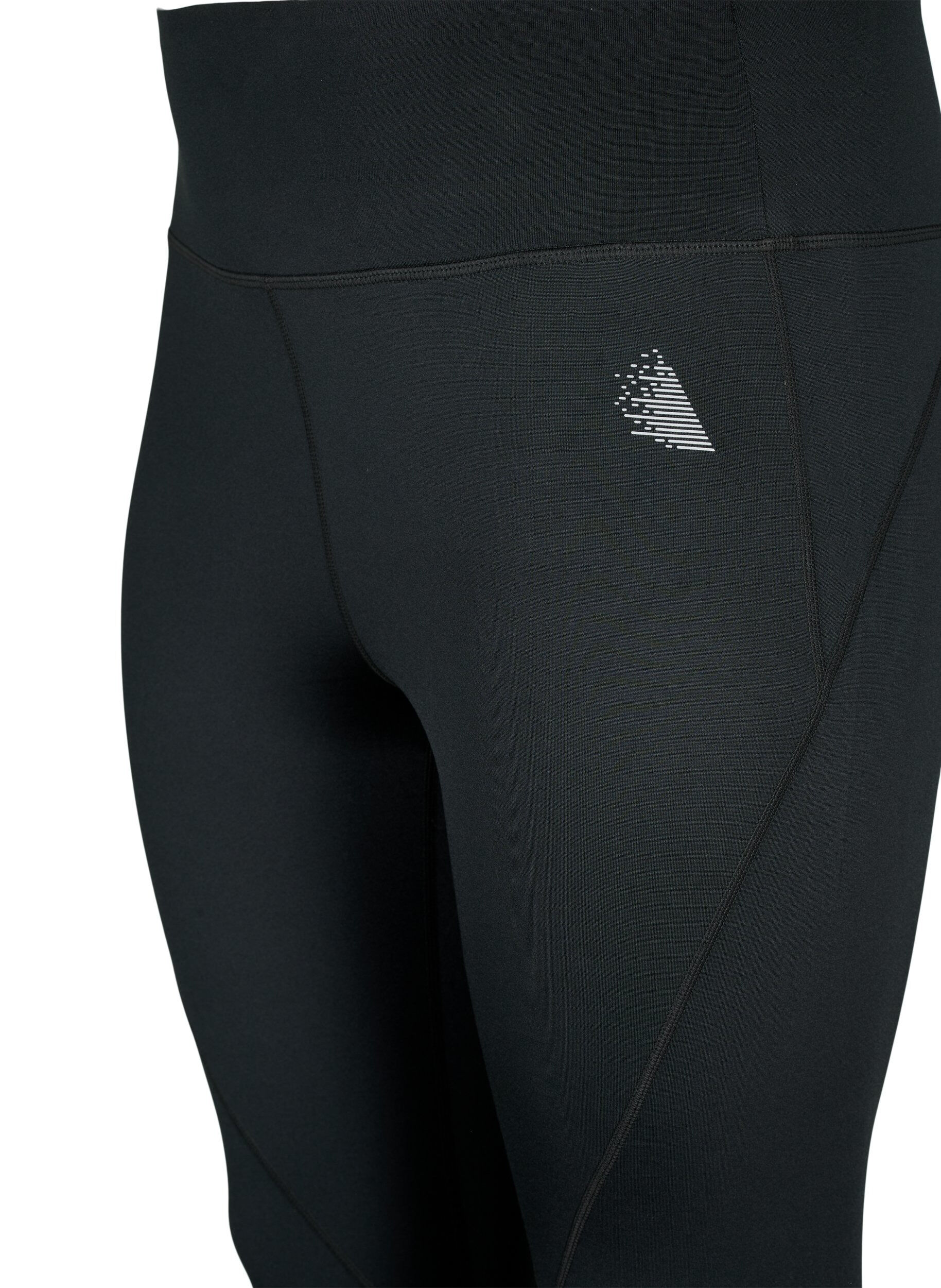 Zizzi Treenilegginsit fleecevuorella, Musta, Packshot image number 2