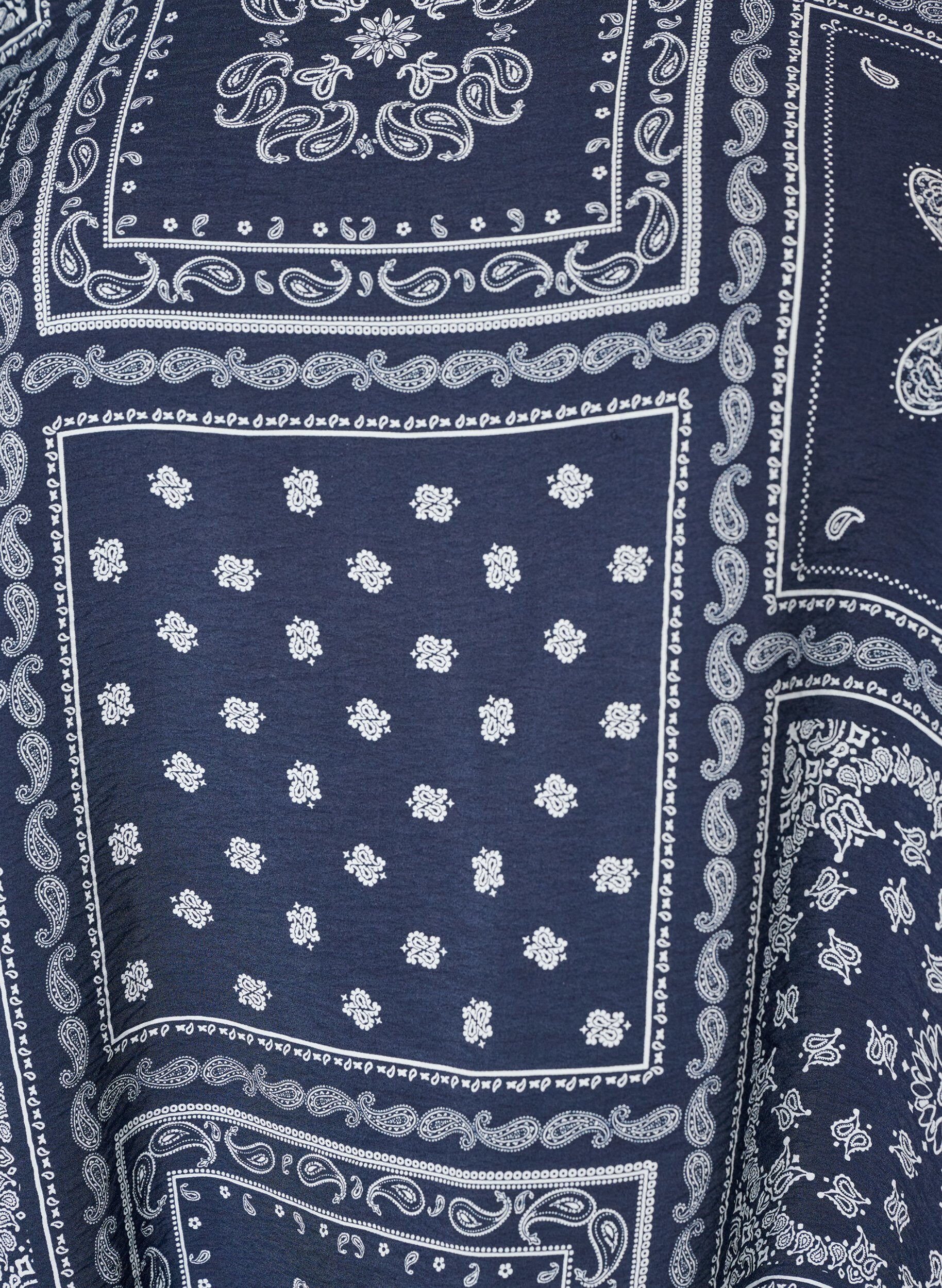 ZizziViskoosipusero paisley-kuviolla ja pallohihoilla, Sininen, Packshot image number 2
