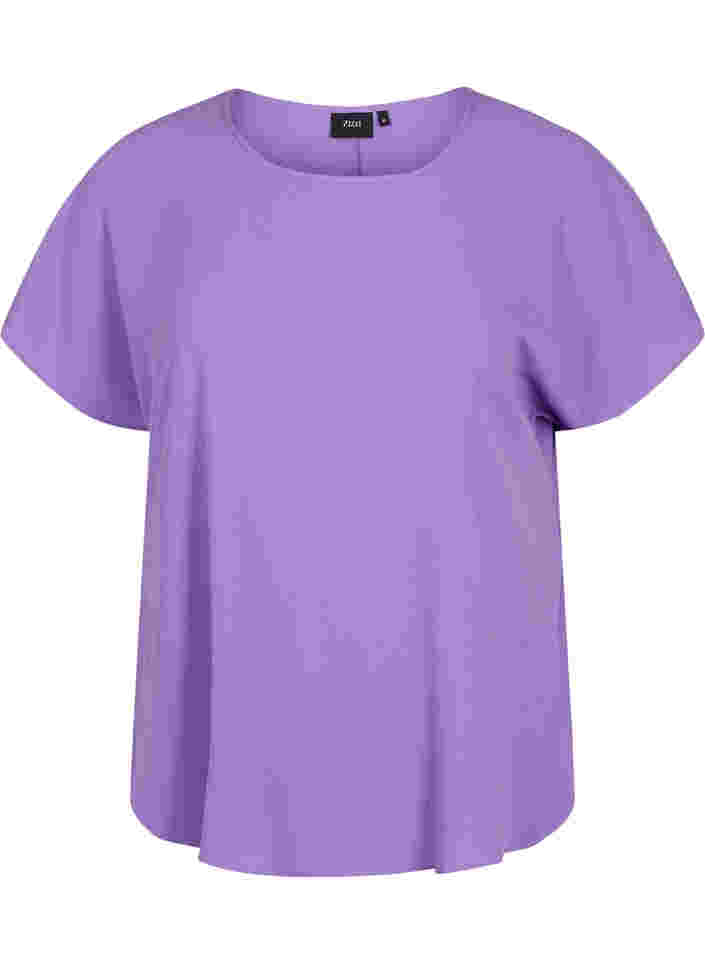 Pusero lyhyillä hihoilla ja pyöreällä pääntiellä, Deep Lavender, Packshot image number 0