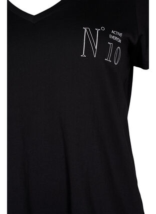 Puuvillainen treeni-t-paita printillä, Black w. No. 10, Packshot image number 2