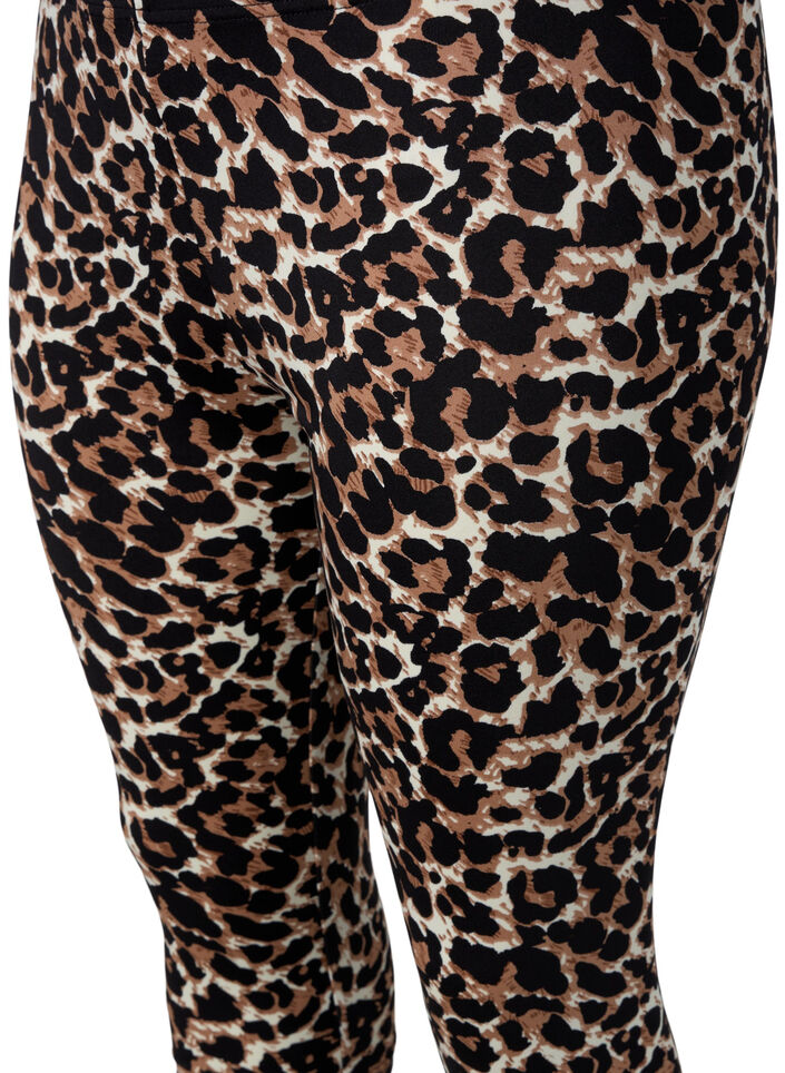 2 kpl 3/4-leggingsejä, Black / LEO AOP, Packshot image number 3