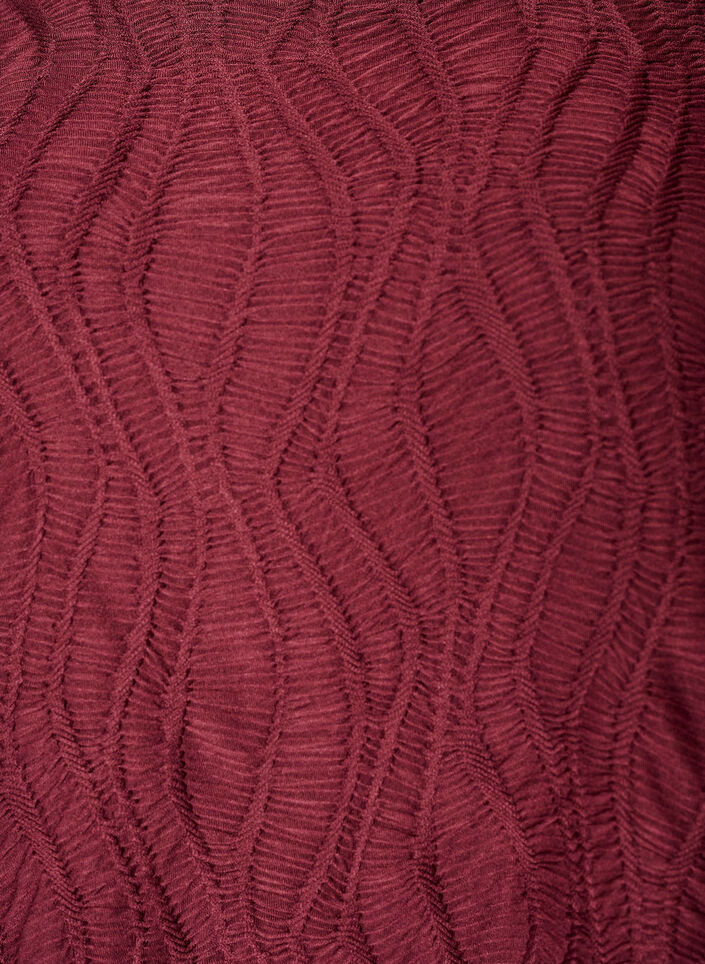 Tekstuuripusero 3/4-hihoilla, Punainen, Packshot image number 2
