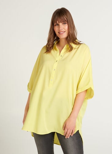 Lyhythihainen pitkä paita, Sunny Lime, Model image number 0