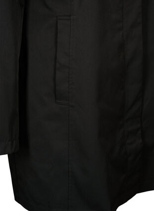 Takki taskuilla ja korkealla kauluksella, Black, Packshot image number 3